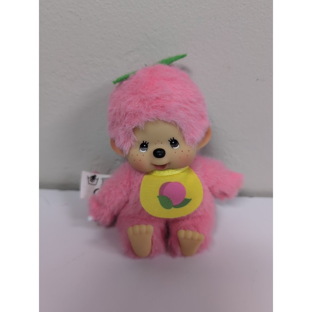 Monchhichi Mascot Sekiguchi PEACH Fruit Colors 5 inch Plush Doll